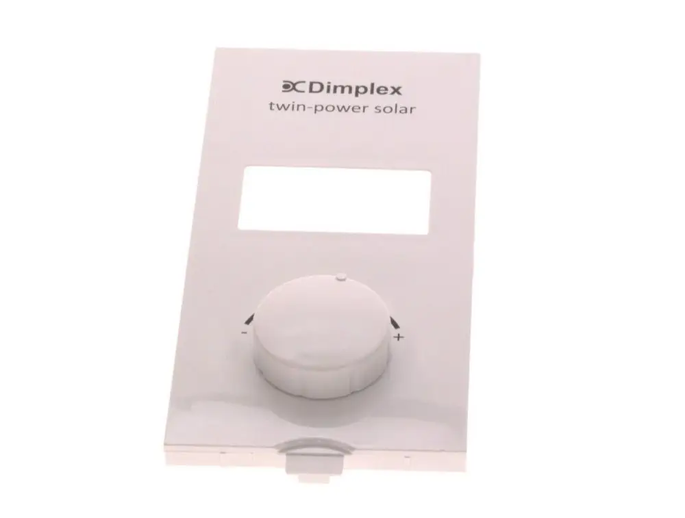 Weiße Blende mit Drehknopf zur Einstellung. Minimalistisches Design, geeignet für die Integration in ein Bosch-Gerät.